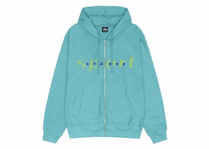 Stussy Dot Sport Zip Hoodie Ocean