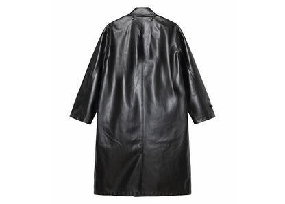Stussy Double Breasted Trench Coat Black