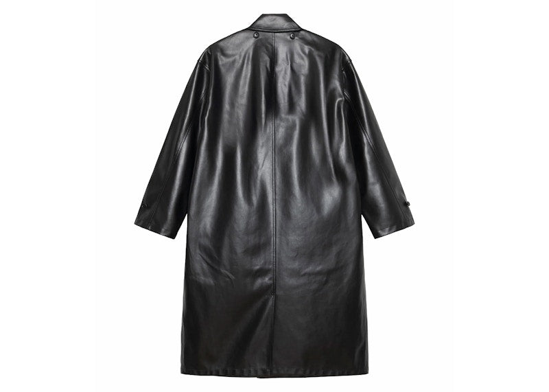 Stussy Double Breasted Trench Coat Black