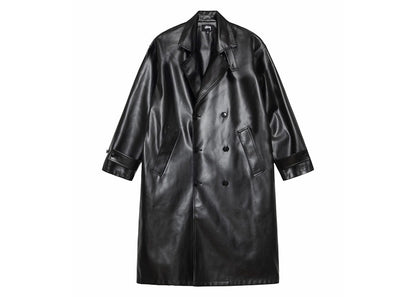 Stussy Double Breasted Trench Coat Black