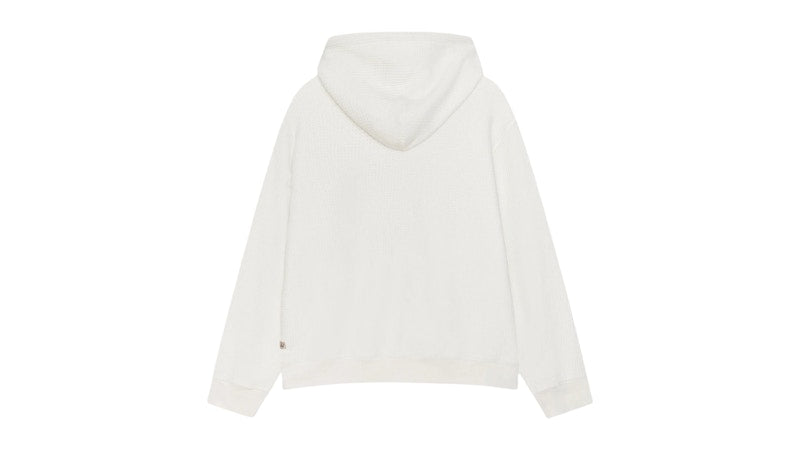 Stussy Double Layer Waffle Zip Hoodie Off White