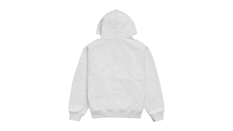 Stussy Double Stripe Embroidered Hoodie Ash Heather