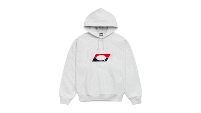 Stussy Double Stripe Embroidered Hoodie Ash Heather