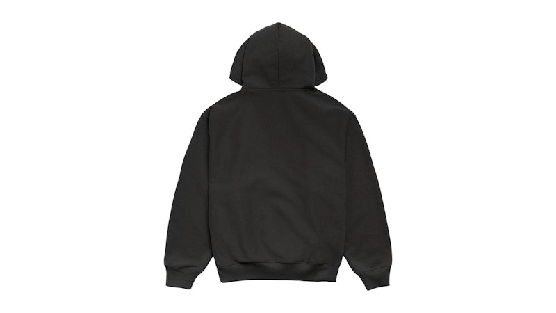 Stussy Double Stripe Embroidered Hoodie Black