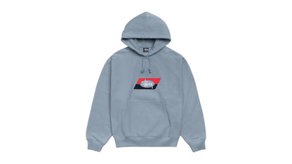Stussy Double Stripe Embroidered Hoodie Slate