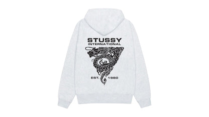 Stussy Dragon Hoodie Ash Heather