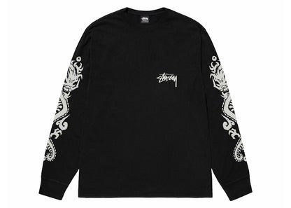 Stussy Dragons Pigment Dyed L/S Tee Black