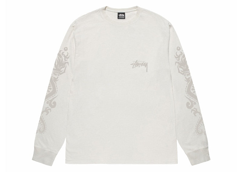 Stussy Dragons Pigment Dyed L/S Tee Natural
