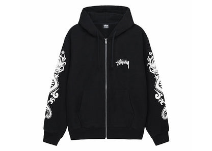 Stussy Dragons Zip Hoodie Black