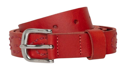 Stussy Embroidered S Belt Fire Red