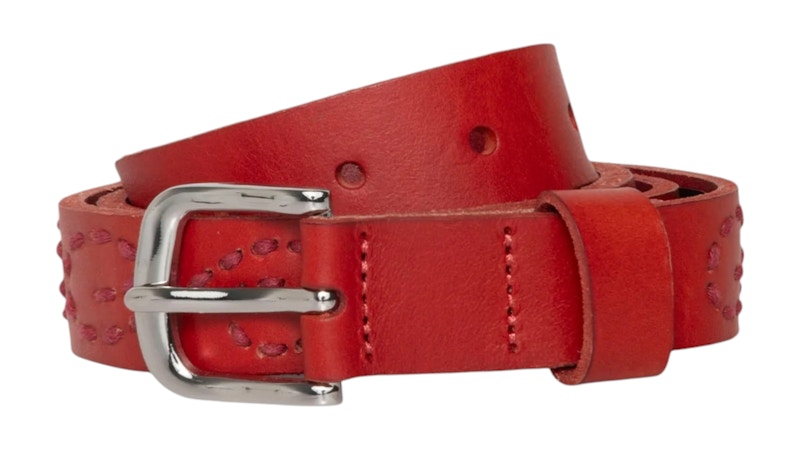 Stussy Embroidered S Belt Fire Red