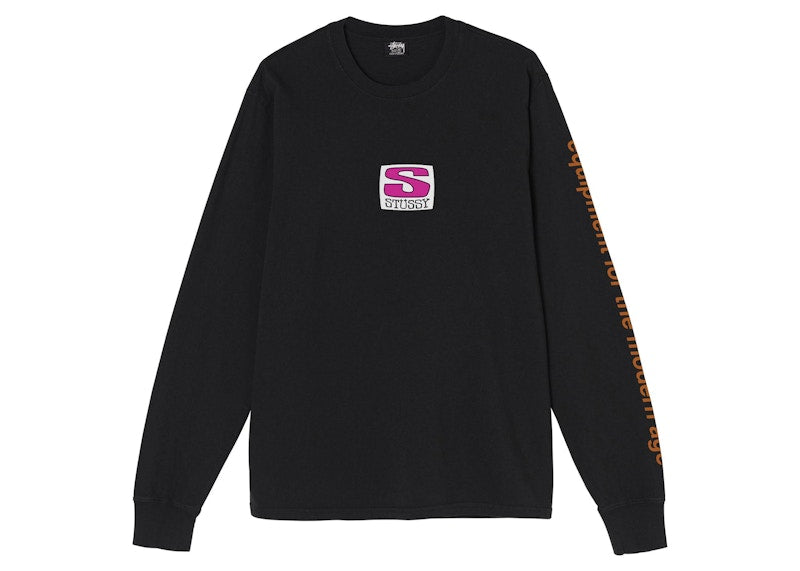 Stussy Equipment Company Pigment Dyed L/S Tee Black