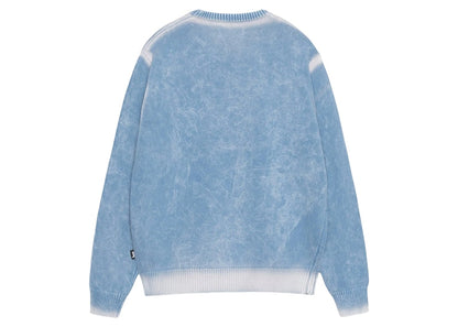 Stussy Faded Cotton Knit Crew Blue