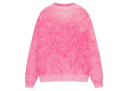 Stussy Faded Cotton Knit Crew Pink