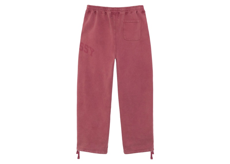 Stussy Faded Graphic Fleece Pant Burgundy