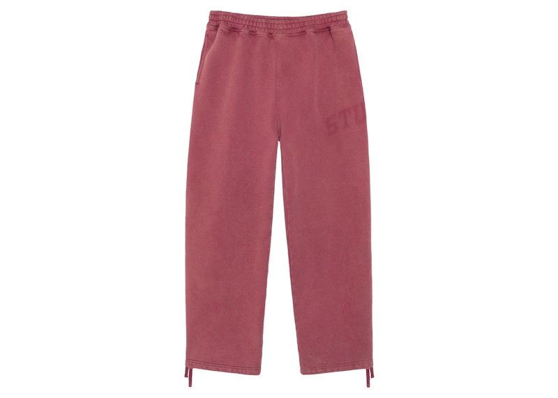 Stussy Faded Graphic Fleece Pant Burgundy