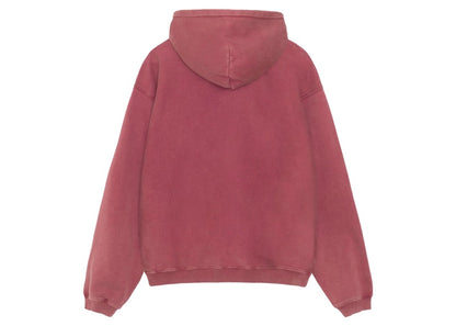 Stussy Faded Graphic Zip Hoodie Burgundy
