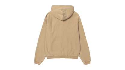 Stussy Faded Graphic Zip Hoodie Washed Beige