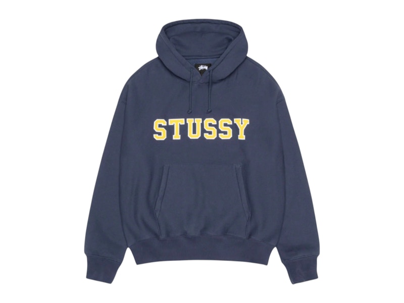 Stussy Felt Applique Hoodie Navy