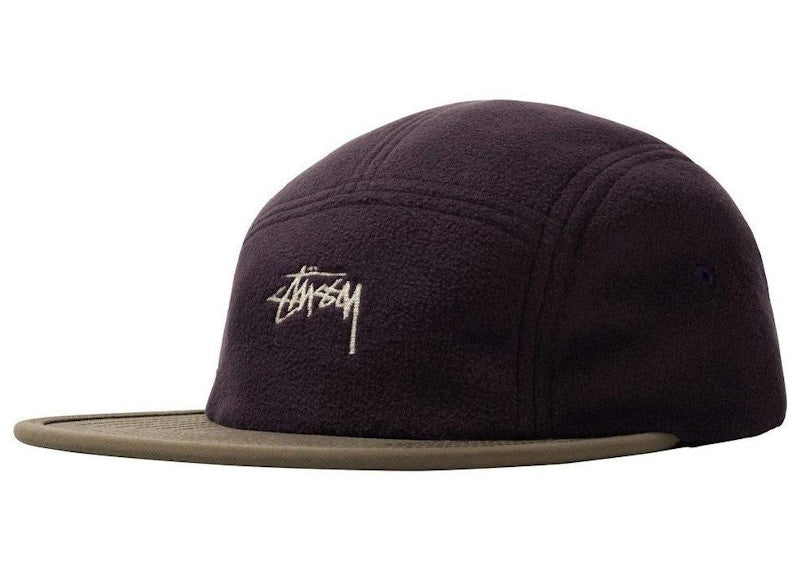 Stussy Fleece Nylon Mix Camp Cap Purple