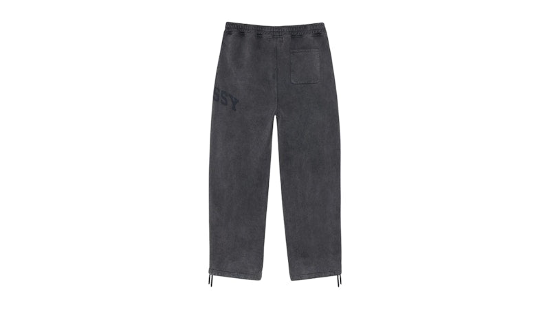 Stussy Fleece Faded Graphic Pant Washed Black