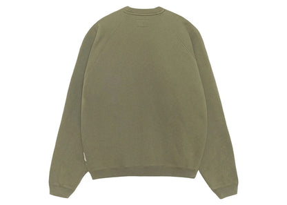 Stussy Fleece Raglan Crew Olive
