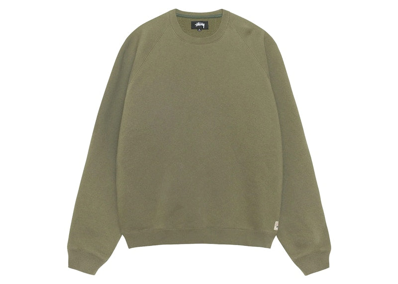 Stussy Fleece Raglan Crew Olive