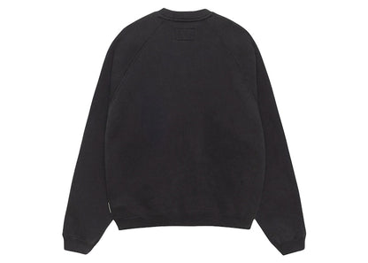 Stussy Fleece Raglan Crew Washed Black