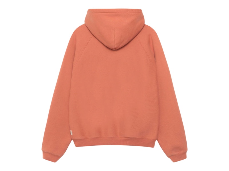 Stussy Fleece Raglan Hoodie Brick