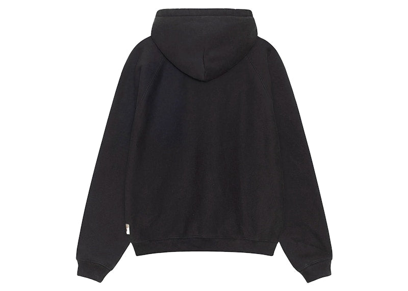 Stussy Fleece Raglan Hoodie Washed Black