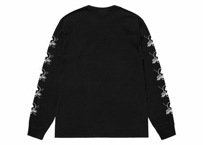 Stussy Foils L/S Pigment Dyed Tee Black