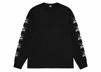 Stussy Foils L/S Pigment Dyed Tee Black