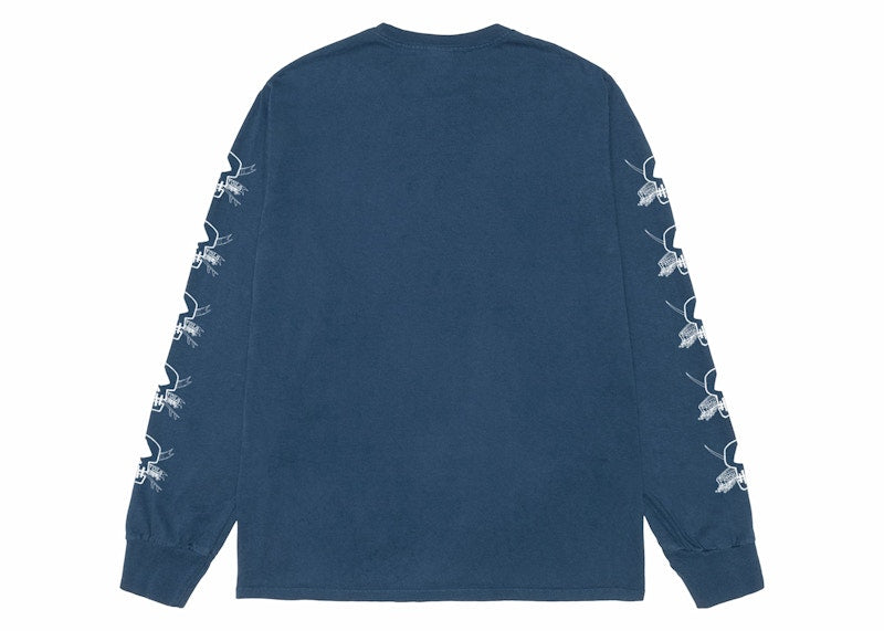 Stussy Foils L/S Pigment Dyed Tee Navy