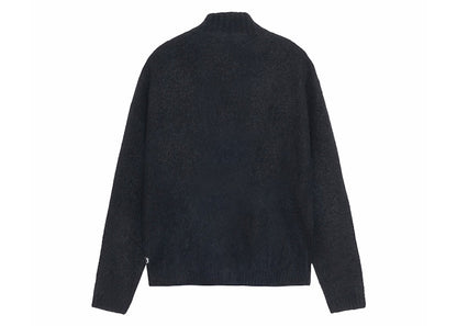 Stussy Full Zip Brushed Merino Sweater Black