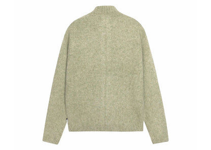 Stussy Full Zip Brushed Merino Sweater Sage