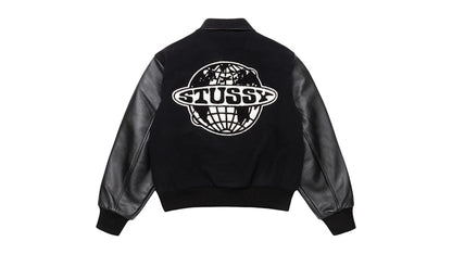 Stussy Globe Varsity Jacket Jacket Black