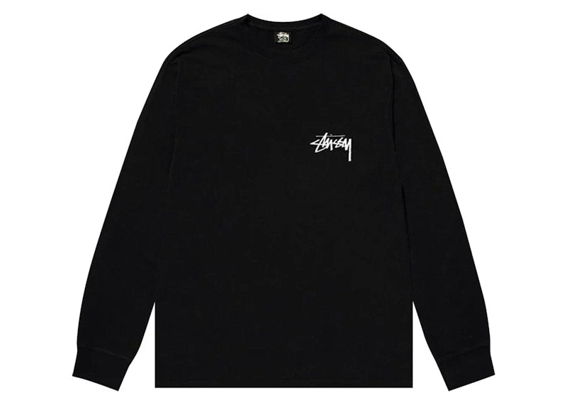 Stussy Gold Lion L/S Tee Black