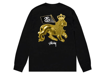 Stussy Gold Lion L/S Tee Black