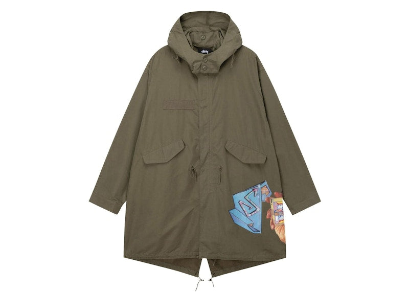 Stussy Goldie Fishtail Parka Olive