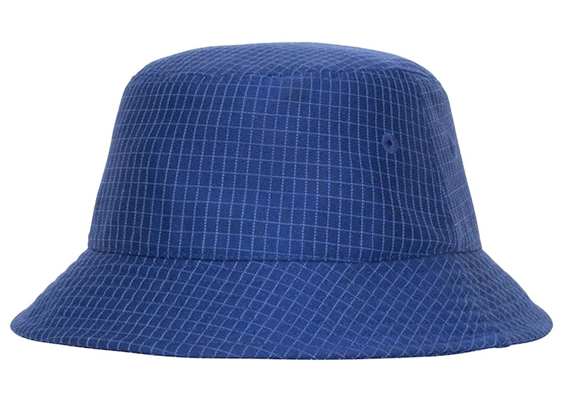 Stussy Grid Basic Bucket Hat Blue