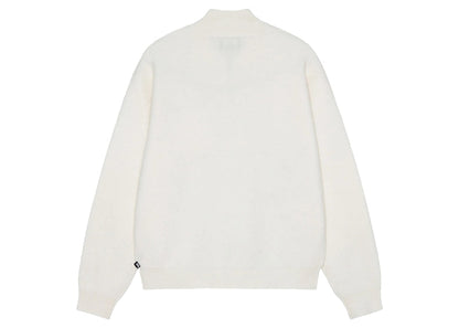 Stussy Half Zip Mock Neck Sweater Ivory
