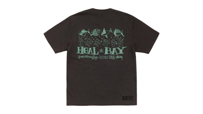 Stussy Heal The Bay 40 Pigment Dyed Tee Faded Black