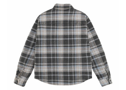 Stussy Heavy Washed Plaid Shirt Blue