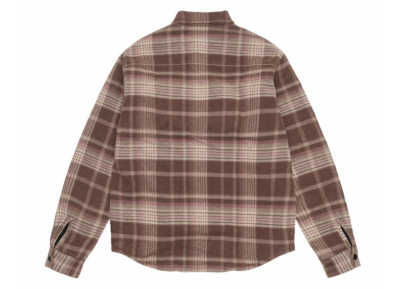 Stussy Heavy Washed Plaid Shirt Brown