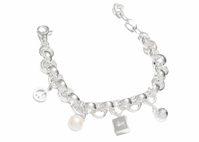 Stussy Icon Charm Bracelet Sterling Silver