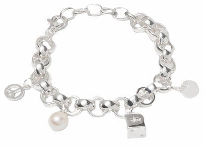 Stussy Icon Charm Bracelet Sterling Silver