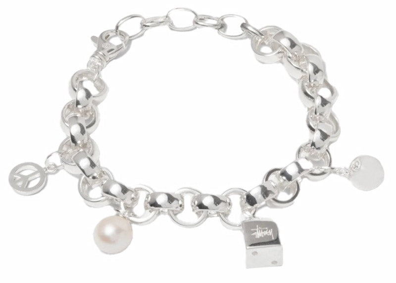 Stussy Icon Charm Bracelet Sterling Silver