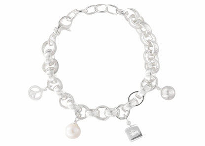 Stussy Icon Charm Bracelet Sterling Silver
