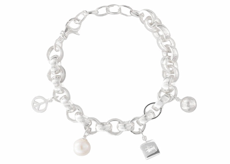 Stussy Icon Charm Bracelet Sterling Silver