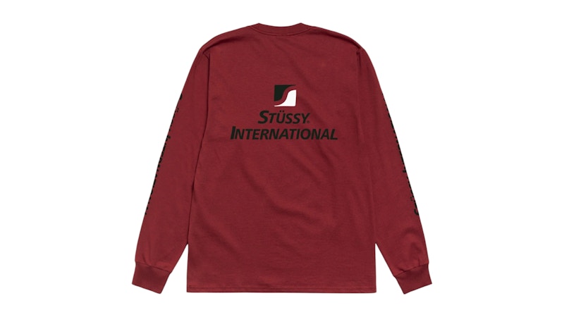 Stussy International L/S Tee Wine